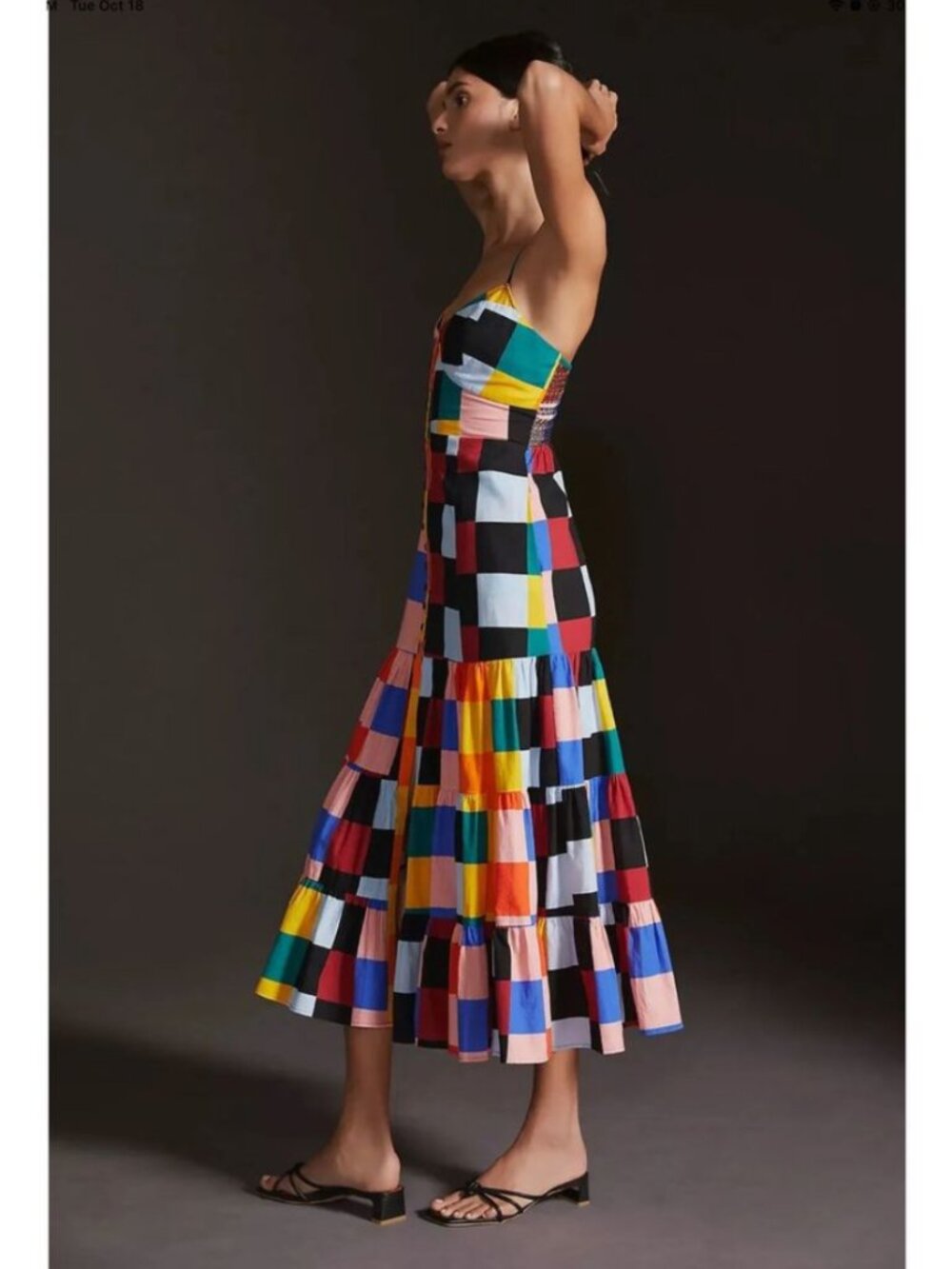 🆕 PLENTY BY TRACY REESE ANTHROPOLOGIE CHECKERED MAXI DRESS | SIZE M | NWT - Picture 5 of 11